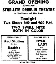 Grand Opening ad for the Star-Lite Drive-In Theatre. - , Utah